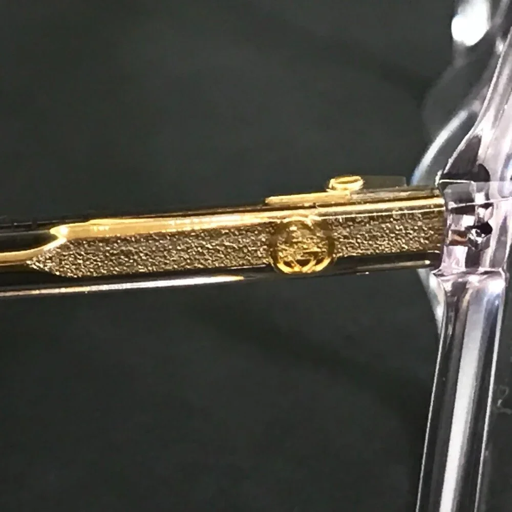 Gucci Eyeglasses Frames GG1930O 006 Clear Gold Cat Eye Full Rim 55-16-140